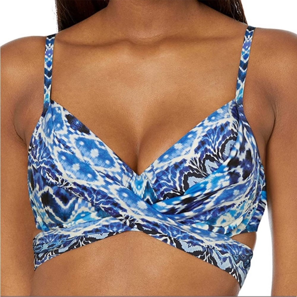 La Blanca Wrap Underwire Bra Style Bikini Top NWT